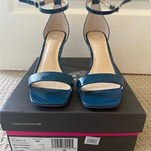 Vince Camuto Teal Patent Leather Heels